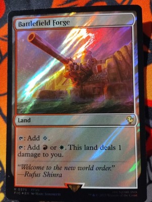 SURGE FOIL Battlefield Forge - FIN FIC Commander - NM - Magic: The Gathering MTG