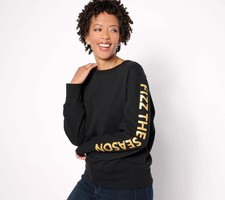Studio Park x Shawn Killinger Crew Neck Holiday Sweatshirt Black X-Small A626654