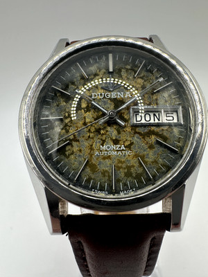 Dugena Monza Automatik ETA 2789 DayDate Herren Armbanduhr 35mm frische Revision!