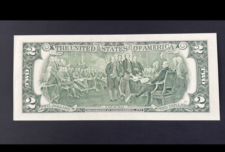 ERROR $2 DLL BILL - REPEATER  SERIAL #: X73X7373, FRB 12, SERIES 2009, CIRC.