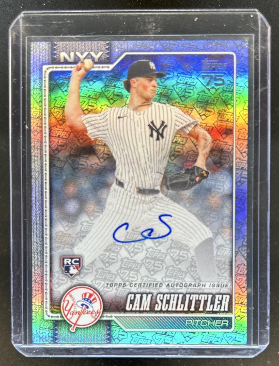 2026 Topps Cam Schlittler Real One Auto RC 75th Anniversary Rookie #/75 Yankees