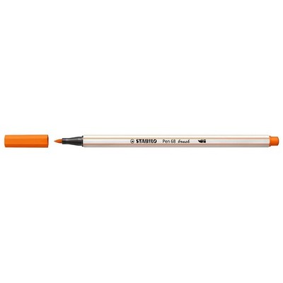 Premium Fibre-Tip Pen with Brush Tip - STABILO Pen 68 brush - Pack of 1 - Pale V
