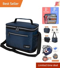 Insulated Lunch Bag Polyester 8L Leakproof Cooler Tote for Work School Kids