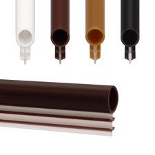 Window Weatherstrip Seal 1/4" Bulb Bubble Kerf Mount Gasket 25', Brown Wi...