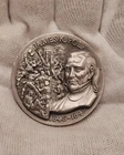 VINTAGE WITTNAUER STERLING SILVER PRESIDENTIAL SERIES ROUND JAMES K. POLK 34.60G