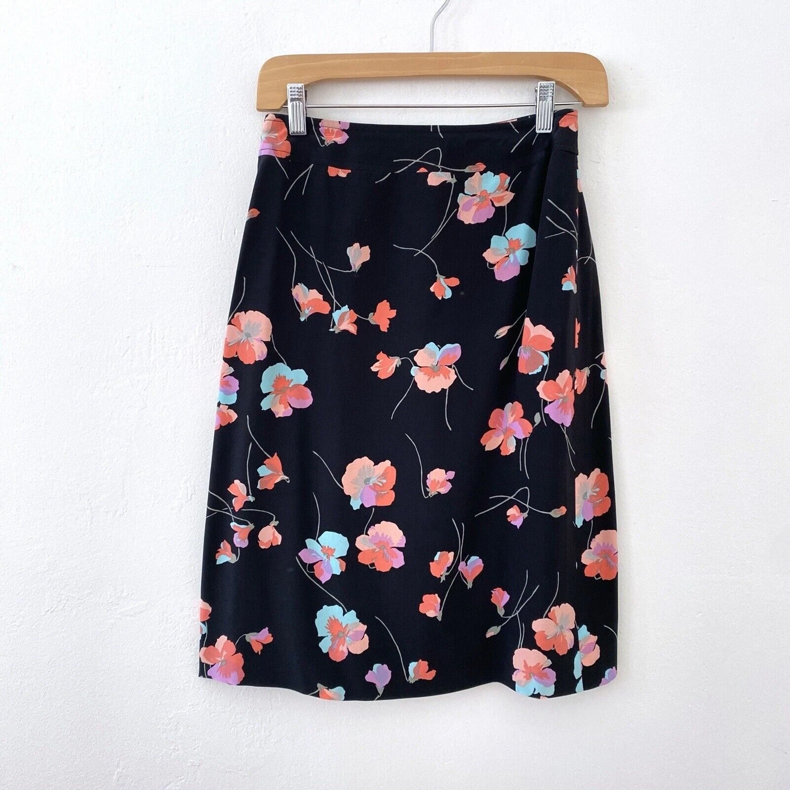 Vintage Celine set 3 pezzi piccola giacca canotta gonna seta nera floreale designer