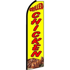 Grilled Chicken 3 ft X 11 1/2 ft Swooper Flag Hardware Sold Separately 