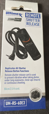 Wired Remote Shutter Release RS-60E3 for Canon EOS RP R M T7i T6i T5 T5i G16 G15