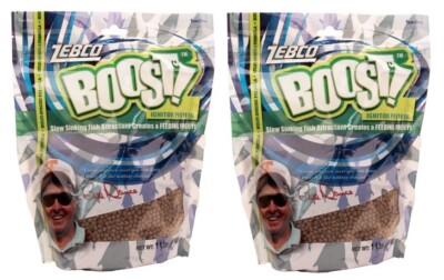(2 Pack) Zebco / Quantum Boost Ignitor Pellets, Multi-Species 1 Pound Bags