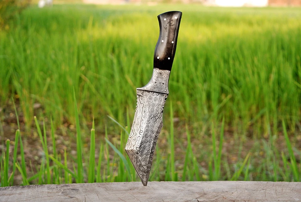 DAMASCUS TRACKER KNIFE HUNTING SURVIVAL FIXED TANTO BLADE BUSHCRAFT SKINNING - - Image 3 of 4