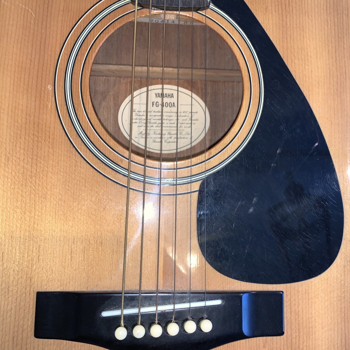 Full Scale Yamaha FG-400A Acoustic Guitar W/ Chipboard Case | eBay