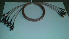 5 Pack BNC Male to SMA Male RF coax cable RG-178 for CCTV radio 3ft 50 ohm 
