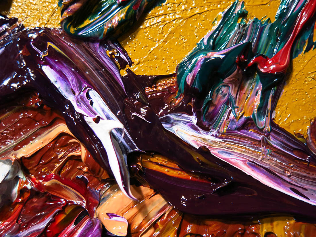 LANDSCAPE OIL█PAINTING█IMPRESSIONIST OUTSIDER█ART█SIGNED ABSTRACT ORIGINAL█DECO