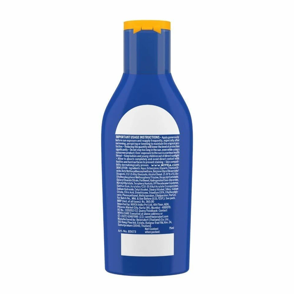 NIVEA Loción Protectora Solar, Protección Solar e Hidratación (FPS 50), 75 ml Foto 4 de 4