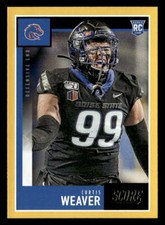 Curtis Weaver 2020 Score Gold Rookie Card #339 Boise State Broncos