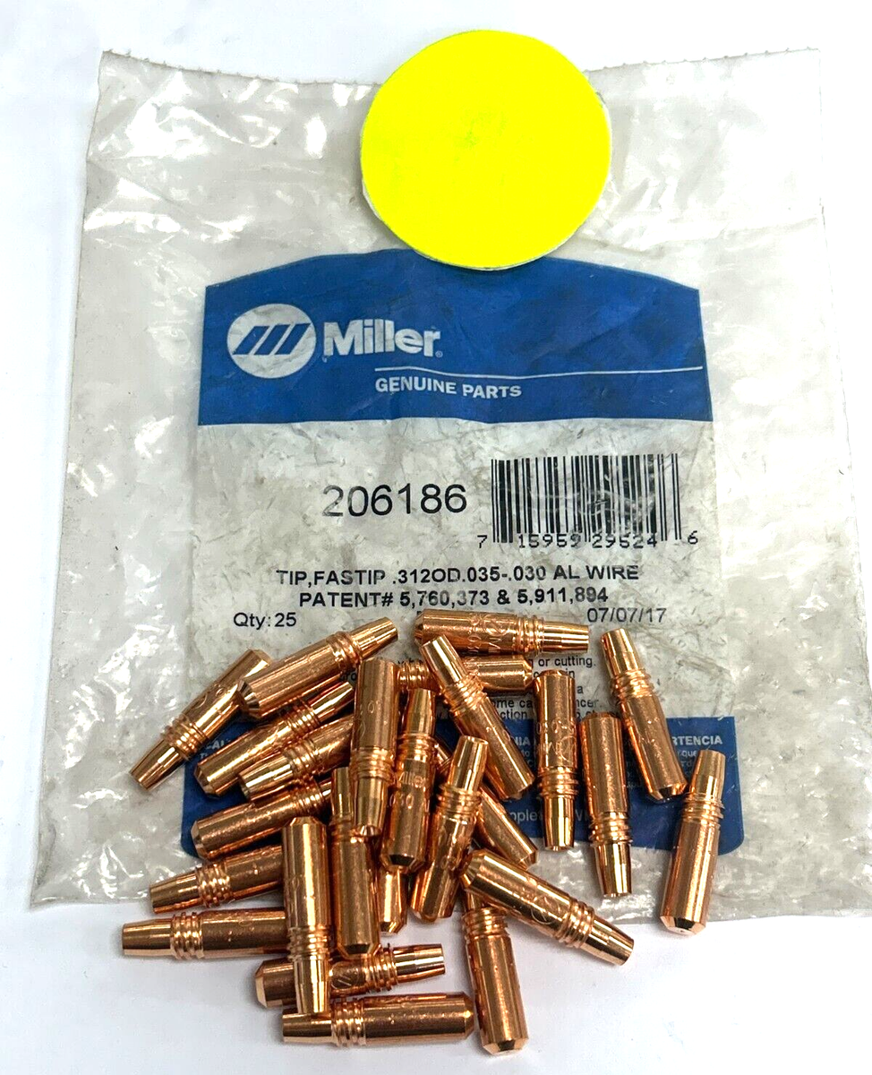 MILLER ELECTRIC CONTACT TIP PART NO 206186 LOT OF 25 | eBay