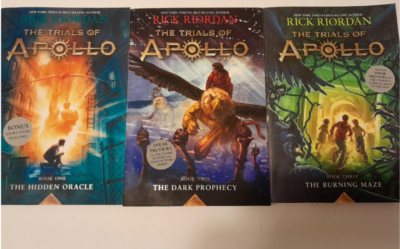 Set of 3 The Trials of Apollo by Rick Riordan Books