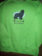 NEWFOUNDLAND Dog Breed Personalized SWEATSHIRT EMBROIDERED