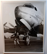 American Air Coach DC-4 Propeller Passenger Plane pulled By Ann Francis RRP857