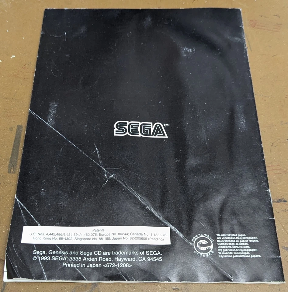 Vintage Sega Genesis Authentic Console Instruction Manual ONLY, Gloss Finish  - Image 2 of 4