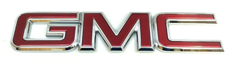 2015-2021 GMC Canyon porta traseira escotilha cromada vermelha placa de identificação emblema novo OEM - Imagem 2 de 4