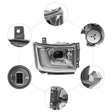 For 2023-24 ISUZU NPR-HD NRR NQR Halogen Headlight w/LED DRL Headlamp Right Side