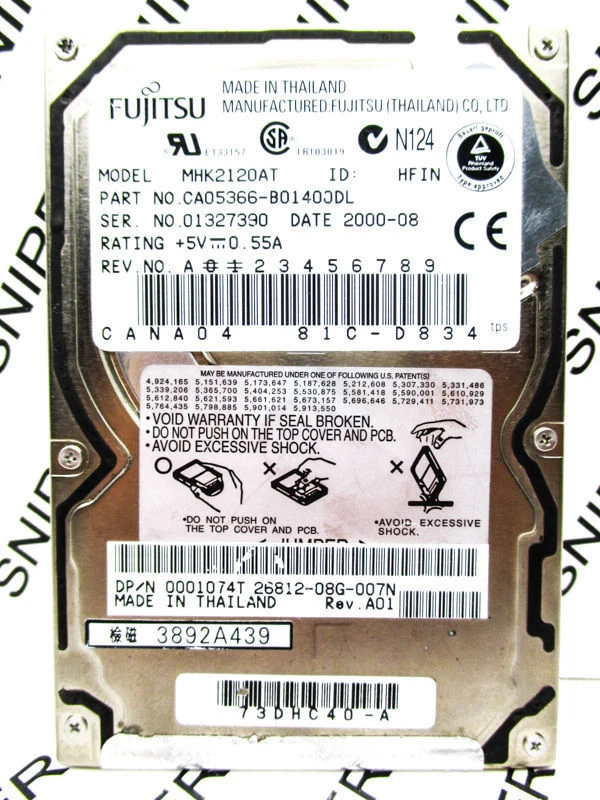 PCB - Fujitsu 12GB MHK2120AT IDE CA05366-B01400DL CA25336-B70204BA 81C HardDrive - Image 4 of 4