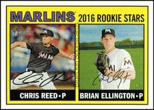  2016 Topps Heritage #169 Brian Ellington RC/Chris Reed RC