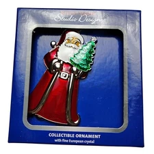 Regent Square Studio Design Santa Claus Ornament With Crystal Accents