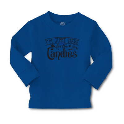 Kids Long Sleeve T Shirt I'M Just Here for The Candies Girls & Boys Clothes
