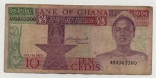 GHANA 10 CEDIS 1979 PICK 20 LOOK SCANS