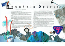 publicité Advertising  1222  1990   Mountain Spirit  degré7 Gorex Tex  Air Franc