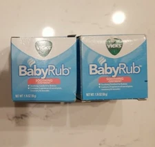 2 PACK Vicks BabyRub Soothing Chest Rub Ointment, 1.76 Oz 