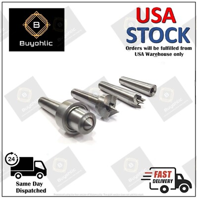4PCS MT2 Wood Lathe Live Center Drive Spur Cup MT2 Arbor-USA FULFILLED