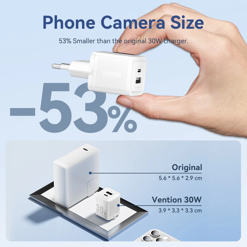 30W GaN Type C PD Charger Quick Fast Charge 4.0 3.0 for iPhone 16 15 14 Pro Max - Image 3 of 4