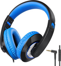Comfort Kids Headphones with Microphone, Boys Girls Student Over-Ear Headphones