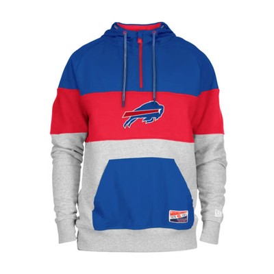 New Era Buffalo Bills Throwback 1/2 Zip Pullover Multi-Color Hoodie