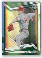 2022 Panini Elite #154 Jack Perkins Prime Numbers A Die Cut #/120 Green