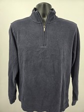 Brooks Brothers Pullover Medium Blue Men's 1/4 Zip Sweater Golf Outdoor Casual