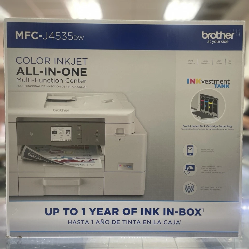Brother MFC-J4535DW Color Inkjet All-In-One Printer - NEW - Image 3 of 4