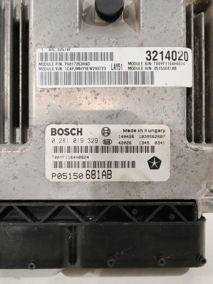 Centralina Motore ECU BOSCH JEEP CHEROKEE KL 2.0 CRDI P05150681AB / 0281019329 - Immagine 2 di 3