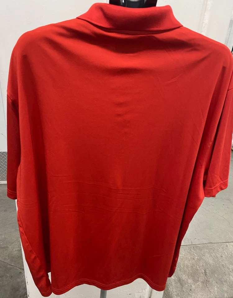 BEN HOGAN Diamond Print Red Performance Short Sleeve Golf Polo Shirt SZ 2XL - Image 4 of 4