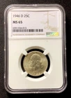 1946 D Washington Silver Quarter! NGC MS 65! ENN Coins