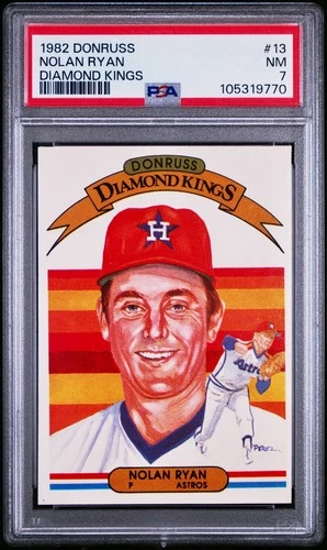 🔥 1982 Donruss Diamond Kings - NOLAN RYAN #13 - PSA 7!!