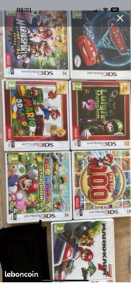 Lot de 9 jeux Nintendo 3DS En boite