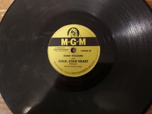 1949 MGM 78/HANK WILLIAMS w. His Drifting Cowboys.."Cold Cold Heart"..