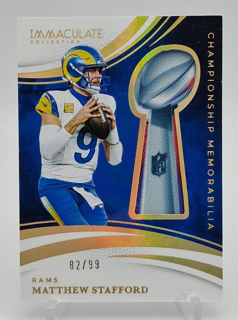 Panini Matthew Stafford Memorabilia Football Sports Trading Cards