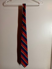 Polo Ralph Lauren 100% Silk Handmade Tie Multicolor Striped Made In USA 56