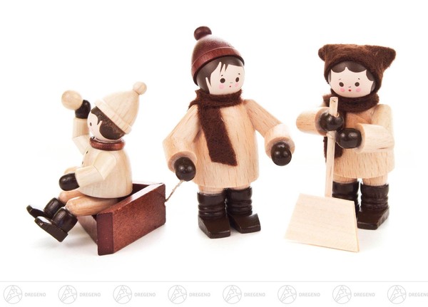 Miniatur Winterdienst Natur (3) H=Ca 5,5 Cm NEU Erzgebirge Weihnachtsfigur-image