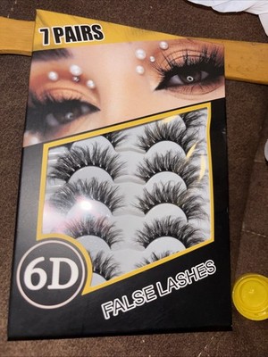 Veleasha 6D Faux Mink Lashes   7 Pairs   Cat Eye Style 804